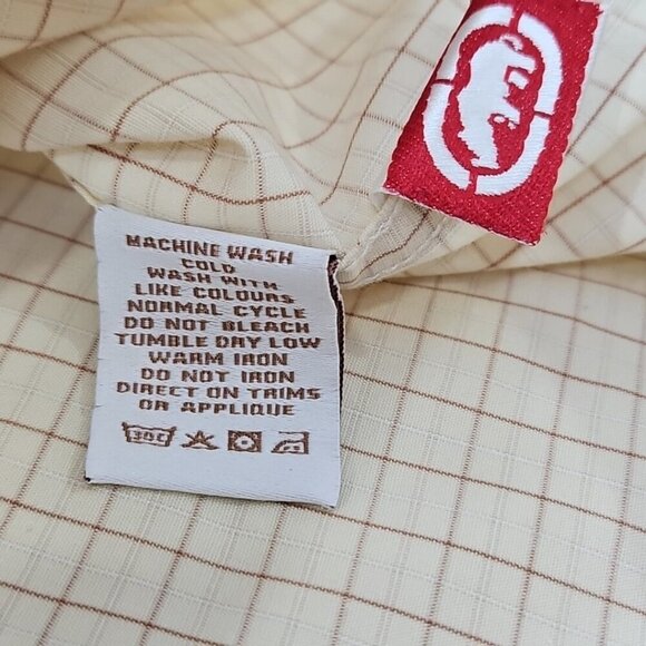 World Famous Rino Brand Eck Unltd Short Sleeve Shirt Men's XL Brown Check EUC LN - Picture 4 of 14